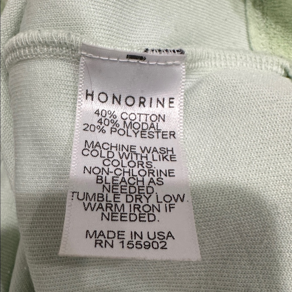 HONORINE lottie terry cloth short honeydew lime green drawstring size medium. - Picture 4 of 4